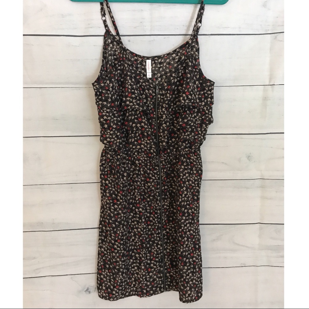 Adorable Sleeveless Zip-Up Dress feat. Birds